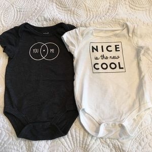 Jumping Beans, set of Newborn onesies.
